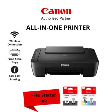 Canon E470 All in One Wi-Fi Colour Printer (Print/Scan/Copy) (1YW)
