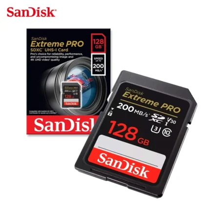 SanDisk 128GB Extreme Pro up to 200 MB/S SD Card (1YW)
