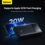 Baseus Star-Lord Digital Display Fast Charge Power Bank 20000mAh 22.5W Black(With Simple Series Charging Cable USB to Type-C 3A 0.3m Black)-(6MW) - Image 9