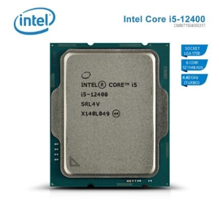 Intel Core i5-12400 Processor 18MB Cache, 2.50 GHz Up To 4.40 GHz (12 Threads, 6 Cores) Desktop Processor - WITHOUT BOX/FAN (3YW)