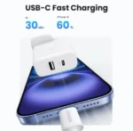 UGREEN X227 2-Ports 20W USB-A + USB-C Fast Charger UK White 45315-(1YW) - Image 2