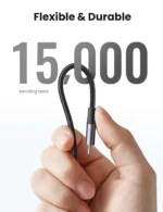 UGREEN Type-C to Lightning M/M MFI Certified Cable Aluminum Shell Braided 1Meter (Black) - 60759-(1YW) - Image 4