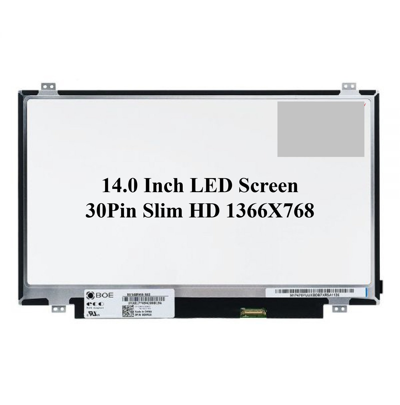 14-inch-hd-30pin 14 inch 30 Pin Slim HD Laptop Display with Bracket (6MW) - Image 1
