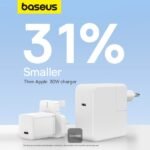Baseus GaN5 Fast Charger (Mini) 1C 30W UK Moon White - Type-C UK-(1YW) - Image 4