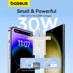 Baseus GaN5 Fast Charger (Mini) 1C 30W UK Moon White - Type-C UK-(1YW) - Image 6