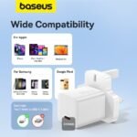 Baseus GaN5 Fast Charger (Mini) 1C 30W UK Moon White - Type-C UK-(1YW) - Image 11