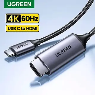 UGREEN Type-C to HDMI Male to Type-C Male Cable Aluminum Shell 1.5Meter - MM142 - 50570 - 4K-(1YW)