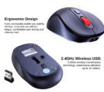 MIKUSO MOS-W115 Wireless + Bluetooth Rechargeable Mouse (6MW) - Image 4