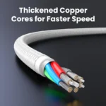 UGREEN USB to Lightning Alu Case MFI Certified Braided Lightning Cable 1Meter (Silver) 60161-US199-(1YW) - Image 6