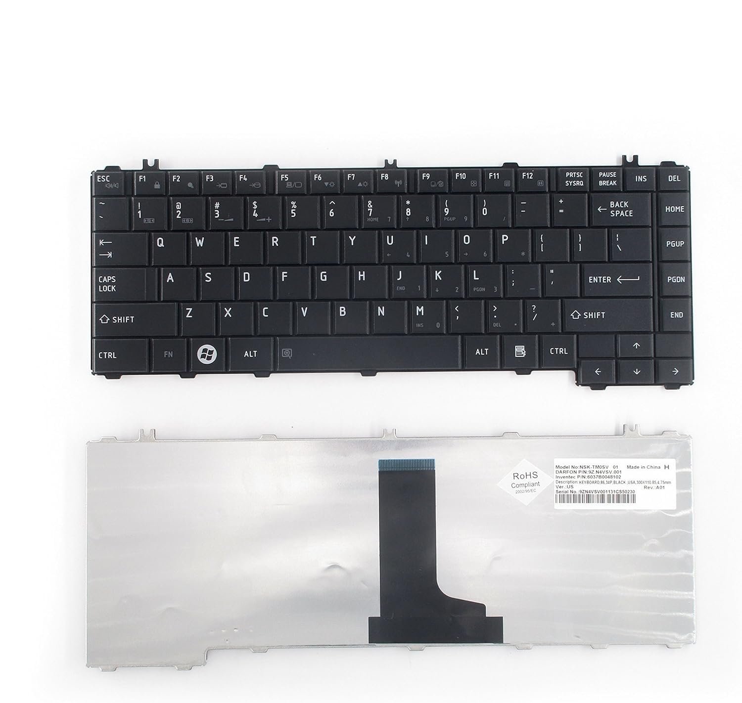 61FTM3PPlxL._SL1500_ Toshiba Satellite Pro C640 L640 L645 C600 C605 C640 C600D C645 L700 L745 Series Laptop Keyboard (A Grade) (6MW) - Image 1