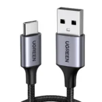 UGREEN USB to TYPE-C Fast Charging Nylon Braided Cable 3A Max Black 1m -US288 - 60126-(1YW)