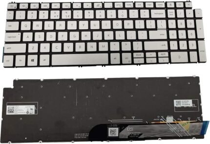 Dell Inspiron 5584 5590 5593 5594 5598 5502 Series Laptop Keyboard US Black With Backlight (Silver Colour) (ORG) (6MW)