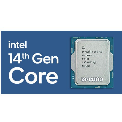 8394 INTEL CORE i3 -14100 Processor 12MB Cache, Up TO 4.70 GHz (4 Cores,8 Threads) Desktop Processor -Without Box/Fan (3YW) - Image 1