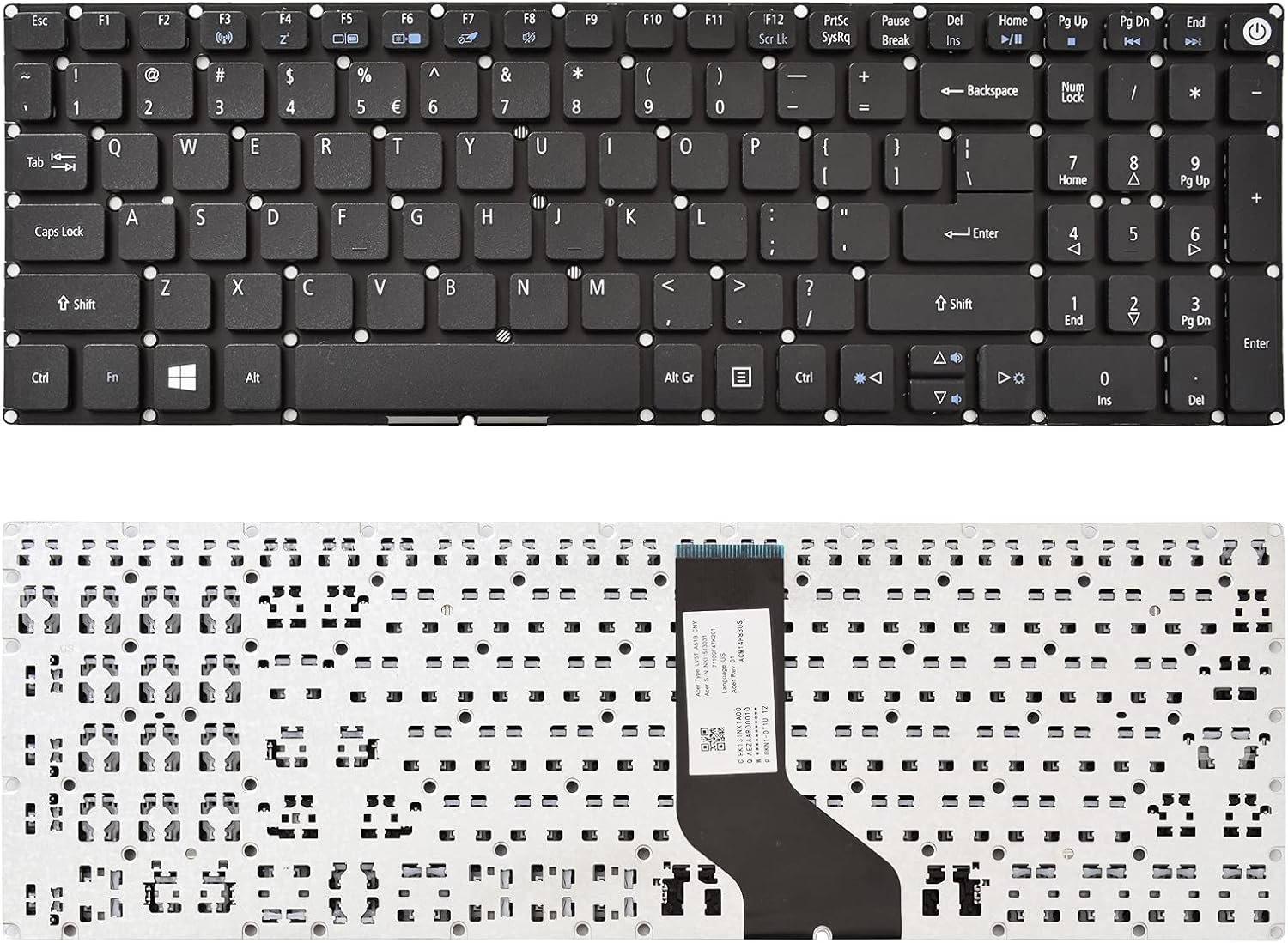 A315 side ACER Aspire 3 A315-21 A315-31 A315-51 A315-52 / Aspire 5 A515-41G A515-51G A517-51G Laptop Keyboard (Side Ribbon) (A Grade) (6MW) - Image 1