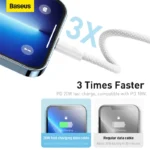 Baseus Dynamic Series Fast Charging Data Cable Type-C to iP 20W 1m White (1YW) - Image 8