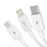 Baseus Superior Series Fast Charging Data Cable USB to M+L+C 3.5A 1M Stellar White-(1YW) - Image 10