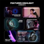 FANTECH HG30 CARBON 7.1 GAMING USB HEADSET (6MW) - Image 4