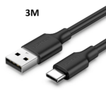 UGREEN USB to Type-C 3 Meter QC 3.0 3A Fast Charging Cable- US287-60826-(1YW)
