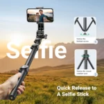 UGREEN  1.7Meter Floor Tripod And Selfie Stick with Bluetooth Remote LP680 - Image 6
