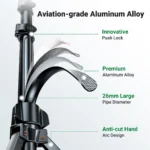 UGREEN  1.7Meter Floor Tripod And Selfie Stick with Bluetooth Remote LP680 - Image 9