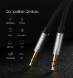 UGREEN 3 Meters 3.5mm Male to 3.5mm Male Audio Cable – AV119 – 10736 (Black) - Image 8