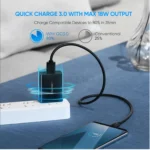 UGREEN USB Fast Charging Power Adapter 18W with QC3.0 UK (Black) - CD122 / P/N-70165 (1YW) - Image 9