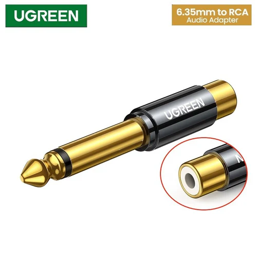 UGREEN-6-10 UGREEN 6.35mm Male to RCA Female Adapter - AV169 - 80731 - Image 1