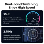 UGREEN AC650 2.4GHz & 5GHz High-Gain Dual Band USB Wireless Adapter -(1YW) - Image 10