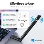 UGREEN AC650 2.4GHz & 5GHz High-Gain Dual Band USB Wireless Adapter -(1YW) - Image 6