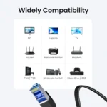 UGREEN 5 Meter CAT 8 Pure Copper Ethernet Round Braided OD 5.5mm Cable – NW153 - 80433-(1YW) - Image 5