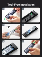 UGREEN M.2 SATA / NVMe Hard Drive Enclosure - CM400-90264 (01YW) - Image 6