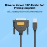UGREEN USB 2.0 To DB25 Parallel Cable 1M - US167 - 20793 -(1YW) - Image 3