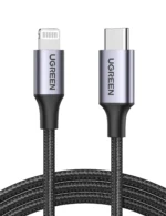 UGREEN Type-C to Lightning M/M MFI Certified Cable Aluminum Shell Braided 1Meter (Black) - 60759-(1YW) - Image 8