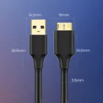 UGREEN USB 3.0 A Male to Micro USB 3.0 Male Cable 0.5m (Black) - US130 -(1YW) - Image 11