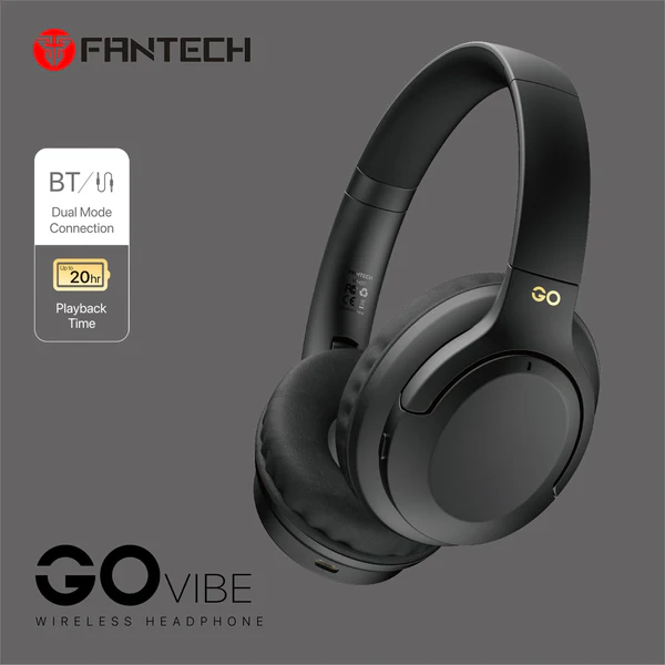 fantech-go-vibe-wh05-wireless-headphone-audio-592 FANTECH GO VIBE WH05 Wireless Bluetooth Headset (6MW) - Image 1