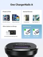 UGREEN 30W Type-C + USB Dual Port Car Charger– EC305 – 25845-(1YW) - Image 5