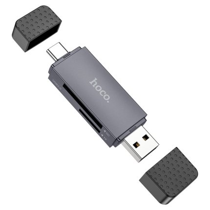 HOCO HB45 Spirit 2-in-1 USB & Type-C 2.0 card Reader -(6MW)