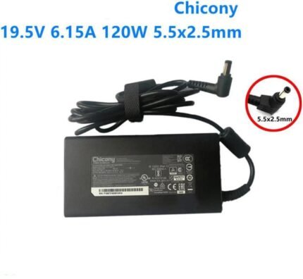 CHICONY 19.5V-6.15A 120W 5.5MM*2.5MM Laptop Charger (Big Pin) (6MW)