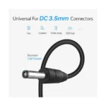 UGREEN USB 2.0-A to DC 3.5mm M/F Charging Cable 1m (Black) US277 - 10376 (1YW) - Image 6