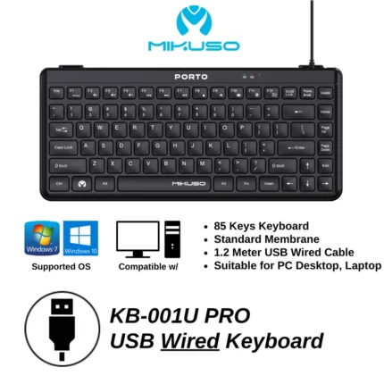 MIKUSO KB-001U PRO PORTO Wired USB Keyboard (6MW)