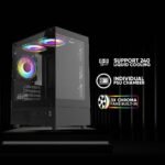 Armaggeddon Deepfreeze Duplex 2 Chroma MATX Gaming PC Case With Mesh Front Panel (White Colour) (With 3 x CHROMA Fans) - Image 6