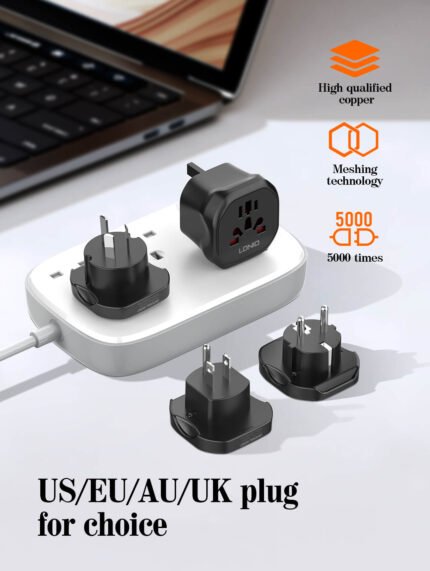 LDNIO Universal Adapter 2500W-Z7(US/AU/UK/EU) UK Plug Type - Image 8