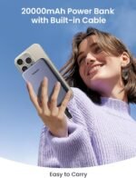 UGREEN 20000mAh 22.5W Power Bank with Built-in Type-C Cable - PB505 - 45762 -(1YW) - Image 5