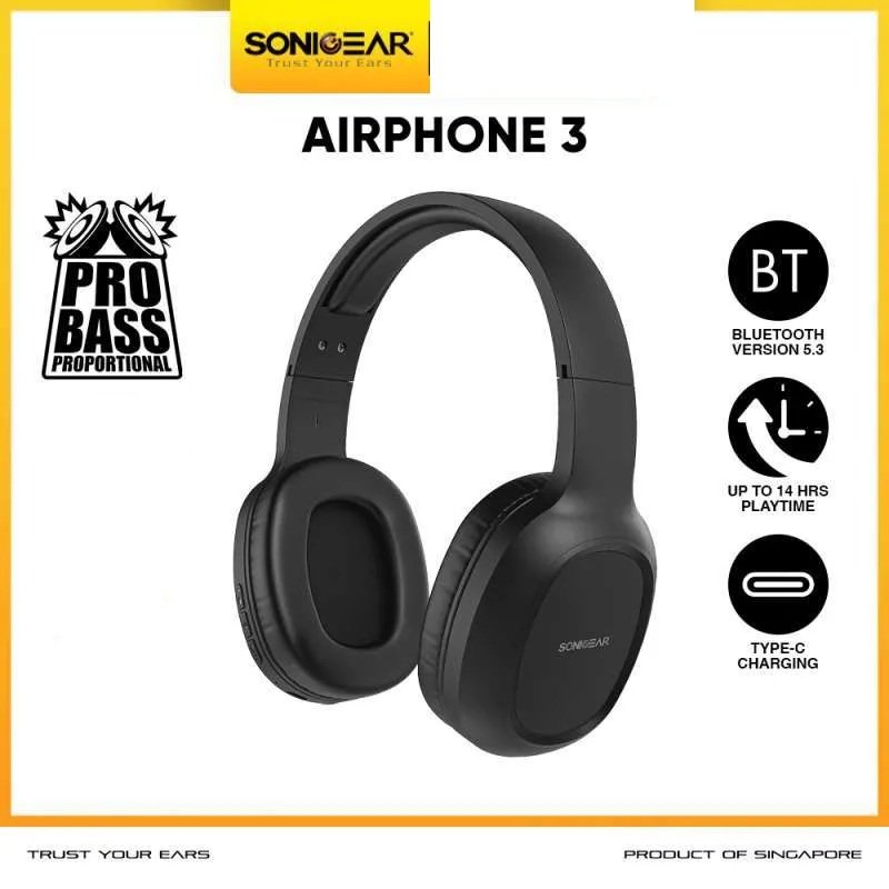 78 SonicGear AirPhone 3 Bluetooth Headphone (6MW) - Image 1