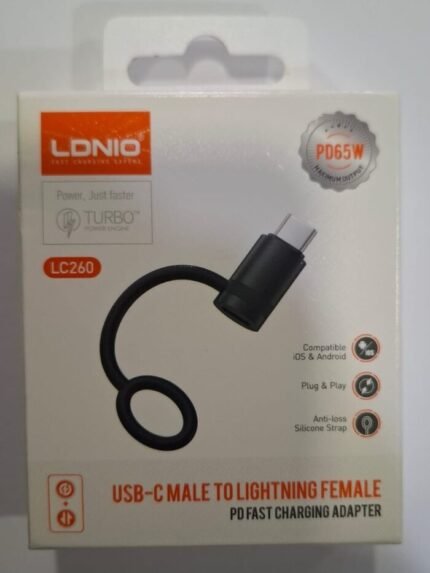 LDNIO USB-C Male to Lightning Female Adapter - LC260 - i Phone OTG
