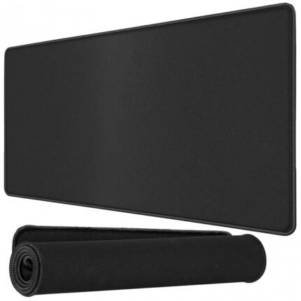 Large Black Mouse Pad 800x300x3mm (with Black / Blue / Red Line Borders)