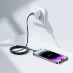 Baseus Crystal Shine Series Fast Charging Data Cable Type C to iP 20W 1.2m Black/ Blue- (1YW) - Image 14