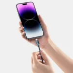 Baseus Crystal Shine Series Fast Charging Data Cable Type C to iP 20W 1.2m Black/ Blue- (1YW) - Image 15