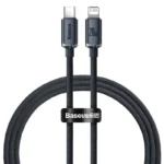 Baseus Crystal Shine Series Fast Charging Data Cable Type C to iP 20W 1.2m Black/ Blue- (1YW) - Image 3