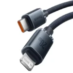 Baseus Crystal Shine Series Fast Charging Data Cable Type C to iP 20W 1.2m Black/ Blue- (1YW) - Image 7